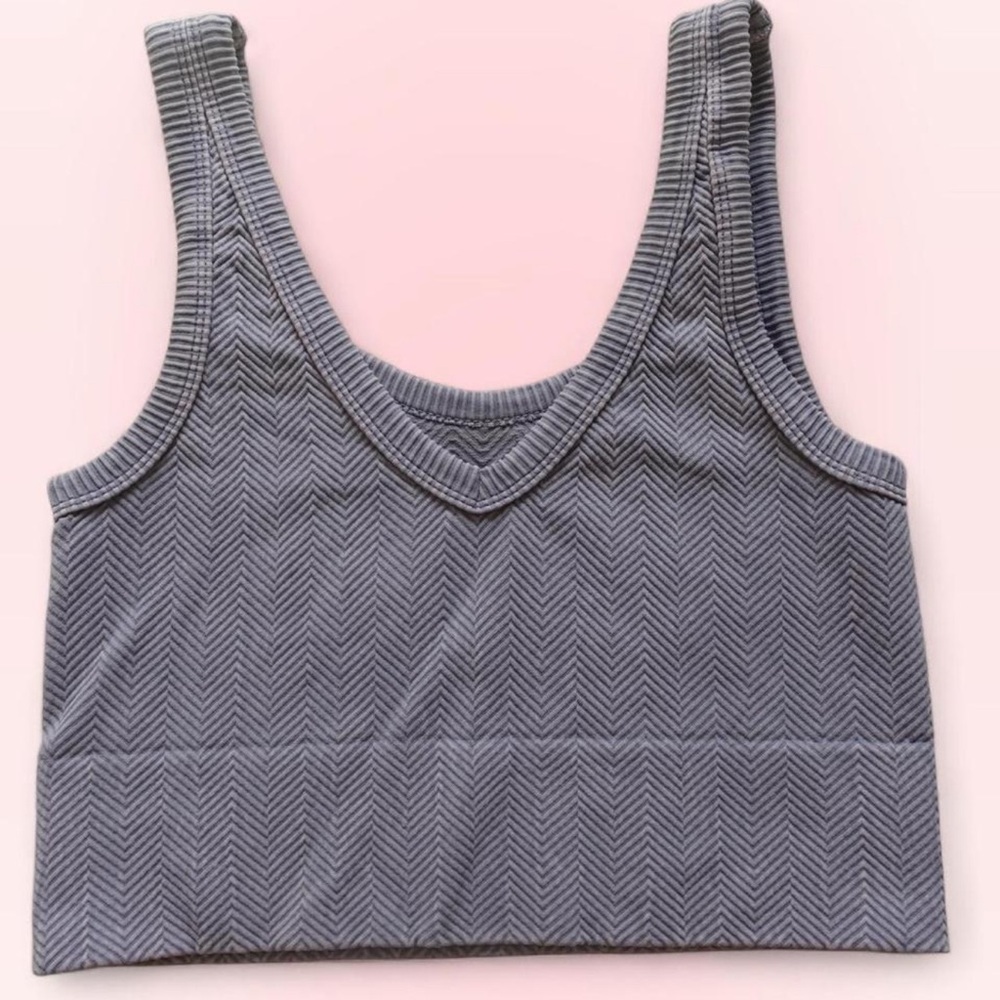 Purple Chevron Patterned Tank Top